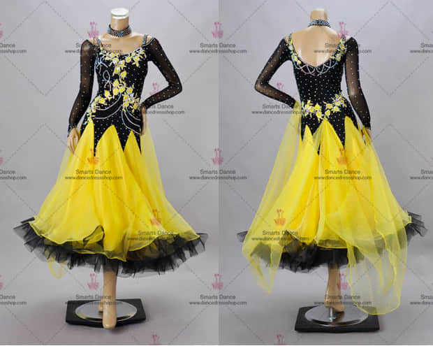 Custom Made Ballroom Dress,Ballroom Dance Dresses For Sale Yellow BD-SG3249,Ballroom Dance Customes,Latin Ballroom Dresses