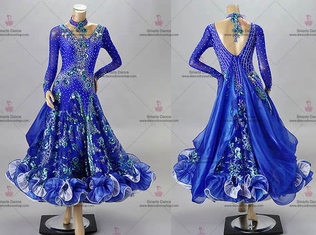 Ballroom Clothes,Ballroom Dancewear Blue BD-SG3265,Ballroom Dresses For Sale,Ballroom Dance Customes