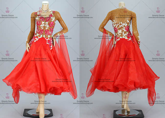 Custom Made Ballroom Dress Red BD-SG3270,Ballroom Dance Clothes,Ballroom Dresses For Sale