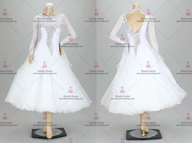 Ballroom Dance Customes,Womens Ballroom Dress White BD-SG3271,Custom Made Ballroom Dress,Ballroom Dress