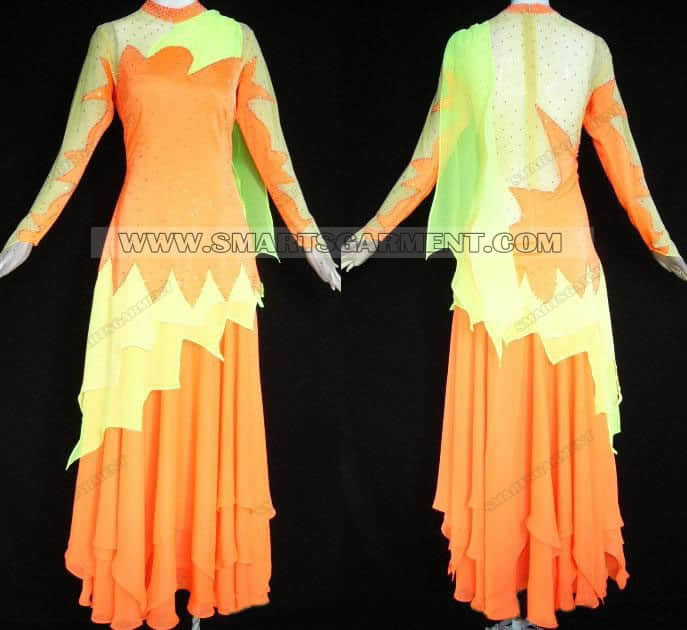 big size ballroom dancing clothes,big size ballroom competition dance garment,dance team attire