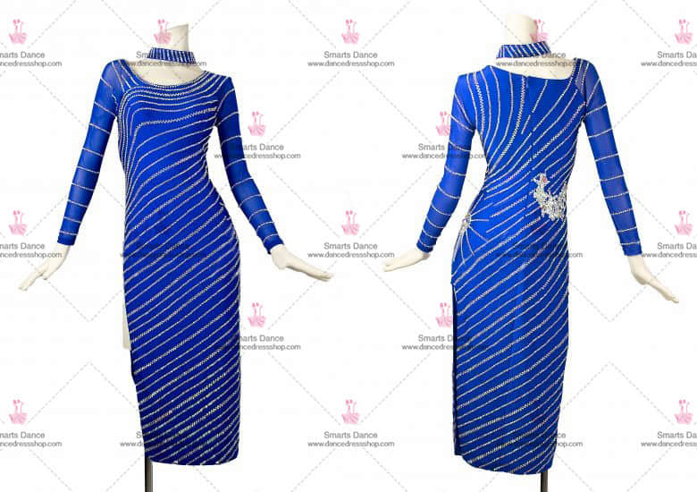 Latin Dresses,Tailor Made Latin Dress Blue LD-SG1784,Latin Dress,Custom Made Latin Dress
