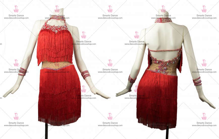 Latin Dance Costumes,Custom Made Latin Dress Red LD-SG1793,Latin Dance Costumes For Competition,Latin Dresses