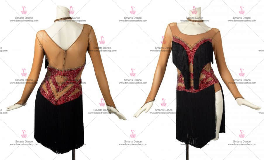 Tailor Made Latin Dress,Latin Dancewear Black LD-SG1794,Affordable Latin Dress,Latin Dancewear