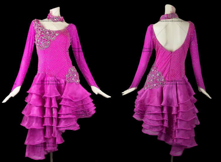 Latin Dance Gowns,Latin Ballroom Dresses Pink LD-SG1795,Affordable Latin Competition Dresses,Latin Gowns