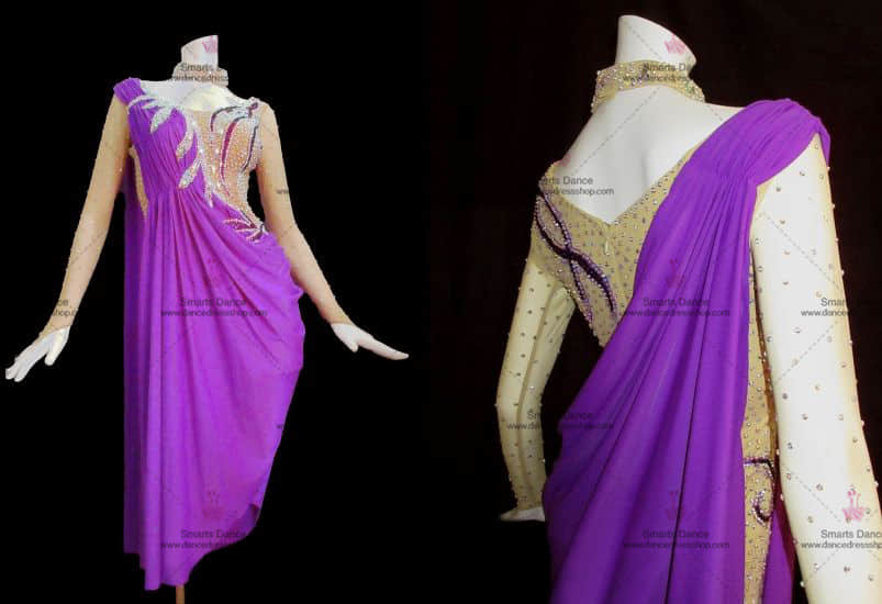 Latin Dancewear,Latin Dresses Purple LD-SG1805,Latin Dance Costumes,Latin Dresses For Sale
