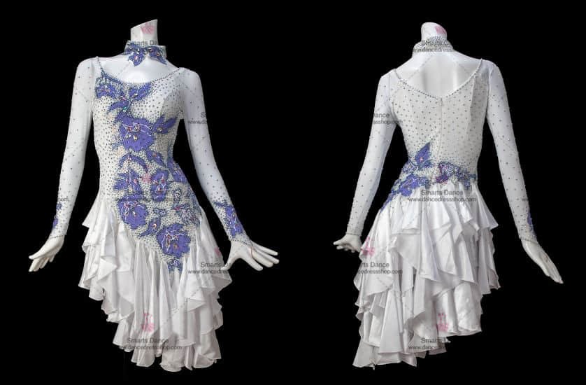 Latin Dance Customes,Latin Dance Costumes White LD-SG1810,Latin Dance Dresses For Sale,Womens Latin Dress