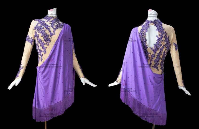 Latin Dresses,Latin Dresses For Sale Purple LD-SG1813,Latin Costumes,Latin Dance Clothes