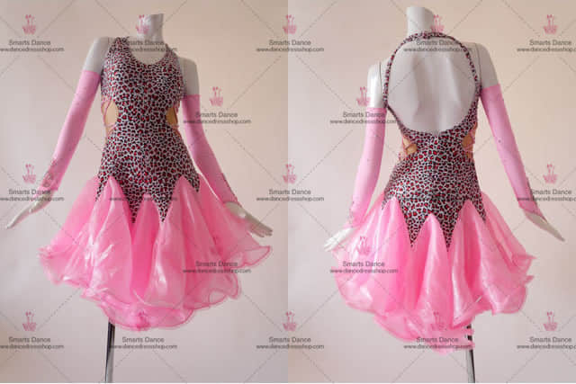Latin Dancewear,Latin Clothes Pink LD-SG1818,Latin Costume For Female,Latin Dancewear