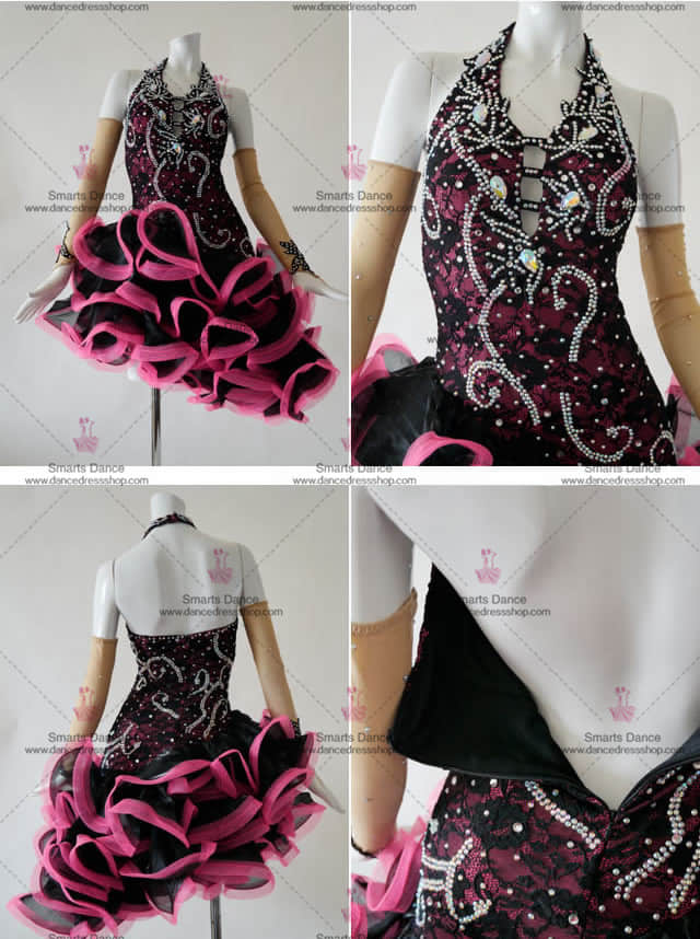 Affordable Latin Dress,Affordable Latin Competition Dresses Black LD-SG1823,Latin Dance Gowns,Latin Costumes