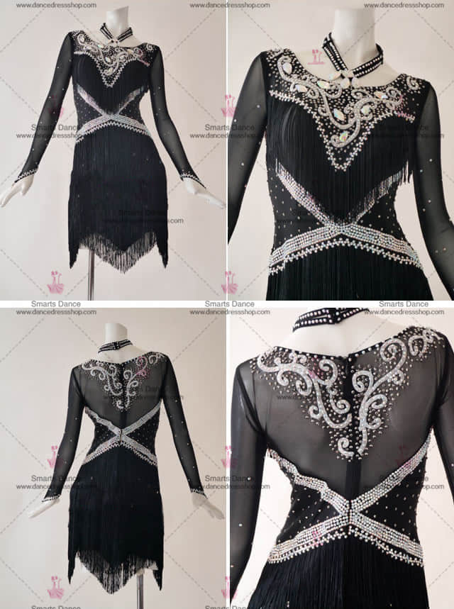 Womens Latin Dress,Latin Dresses Black LD-SG1835,Latin Costume For Female,Latin Dance Dresses For Sale