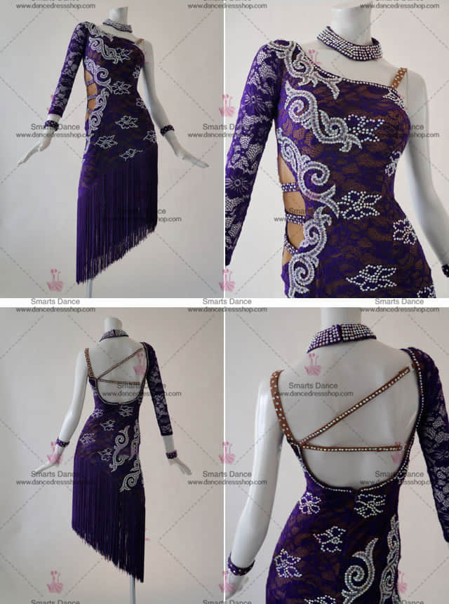 Latin Dress,Latin Dancewear Purple LD-SG1845,Womens Latin Dress,Waltz Dance Dresses