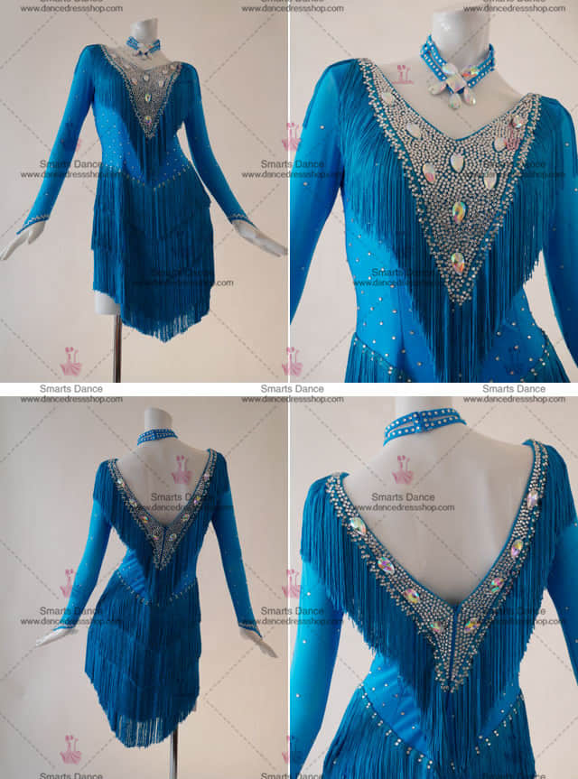 Latin Dresses For Sale,Latin Dance Customes Blue LD-SG1853,Latin Dresses For Sale,Latin Dance Clothes