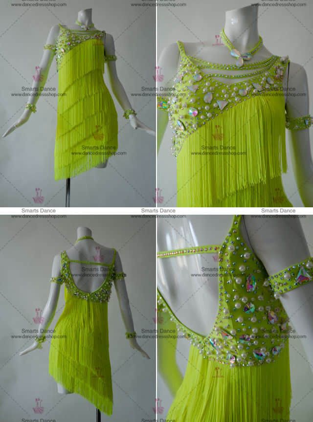 Latin Costumes,Affordable Latin Dress Green LD-SG1855,Tailor Made Latin Dress,Latin Clothes