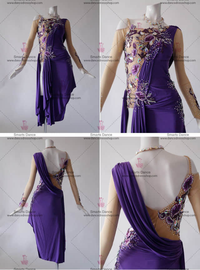 Latin Dance Dresses For Sale Purple LD-SG1857,Womens Latin Dress,Latin Dress
