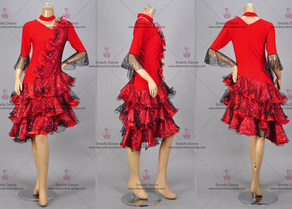 Latin Dance Gowns,Custom Made Latin Dress Red LD-SG1860,Latin Dresses,Latin Dresses For Sale