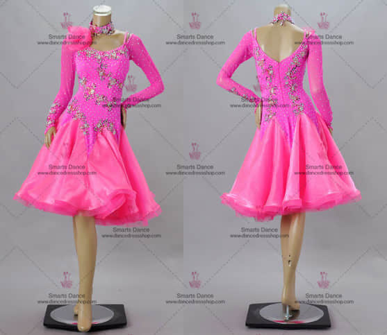 Latin Dancewear,Waltz Dance Dresses Pink LD-SG1865,Latin Dresses,Latin Dance Customes