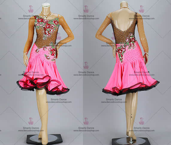 Latin Costumes,Latin Dresses For Sale Pink LD-SG1868,Latin Dance Costumes,Latin Dance Clothes