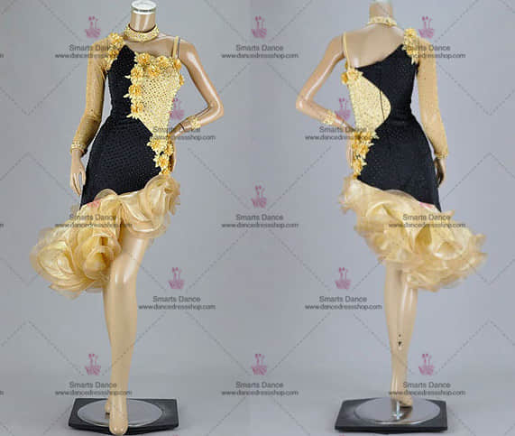 Latin Dance Costumes,Latin Gowns Black LD-SG1873,Affordable Latin Competition Dresses,Affordable Latin Dress