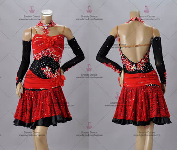 Latin Dance Costumes,Latin Dance Gowns Red LD-SG1874,Latin Dancewear,Womens Latin Dress