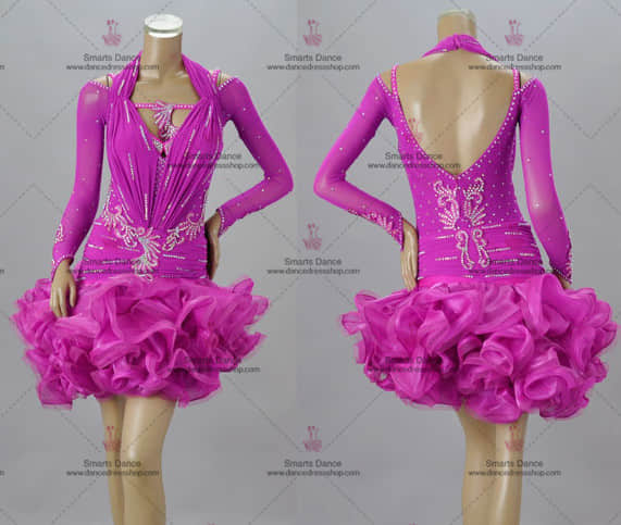 Latin Dance Clothes,Latin Clothes Purple LD-SG1875,Latin Dance Dresses,Latin Dance Competition Dresses