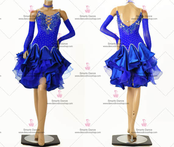 Latin Dance Clothes,Latin Dance Costumes Blue LD-SG1876,Latin Dance Customes,Latin Costumes