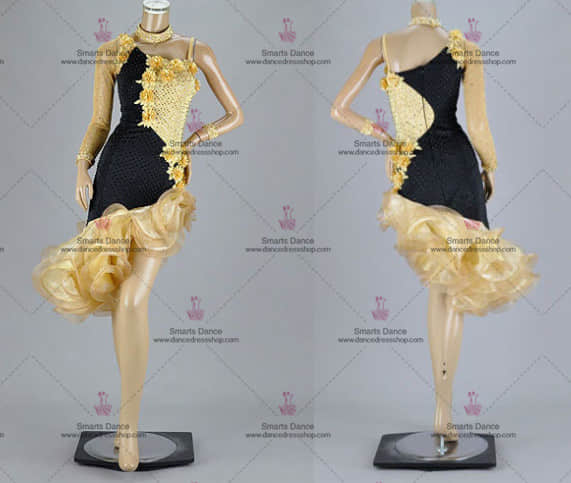 Custom Made Latin Dress,Latin Dance Competition Dresses Black LD-SG1878,Latin Dance Costumes,Affordable Latin Dress