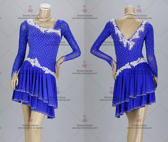 Latin Dance Competition Dresses Blue LD-SG1879,Latin Dress,Latin Dance Costumes