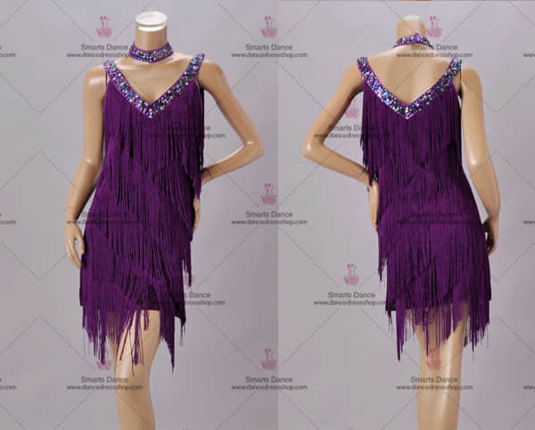 Latin Dance Costumes For Competition,Latin Dresses For Sale Purple LD-SG1897,Latin Dancewear,Latin Dance Customes