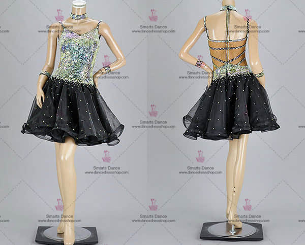 Latin Dancewear,Custom Made Latin Dress Black LD-SG1901,Latin Dress,Latin Dresses For Sale