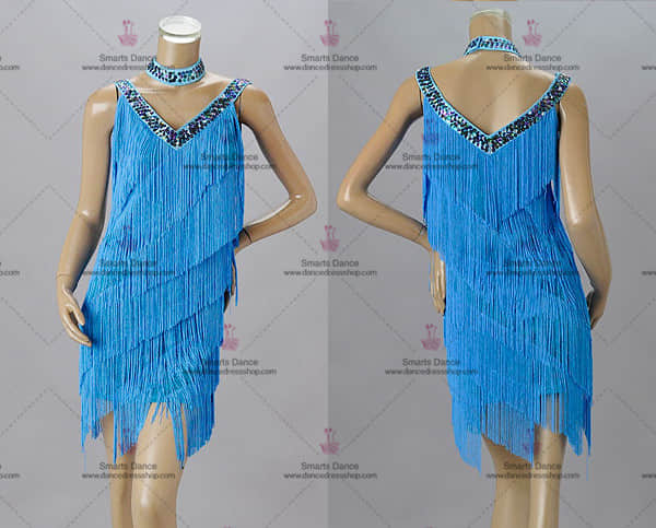 Latin Dance Customes,Latin Dance Dresses Blue LD-SG1903,Latin Dance Costumes,Latin Dance Competition Dresses