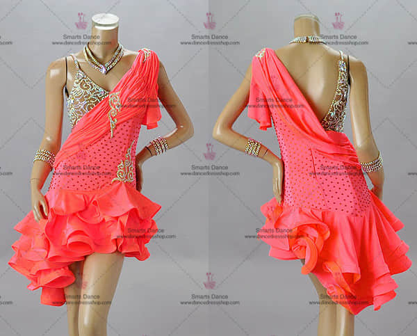 Latin Dance Costumes For Competition,Latin Costume For Female Red LD-SG1906,Affordable Latin Dress,Latin Dance Gowns