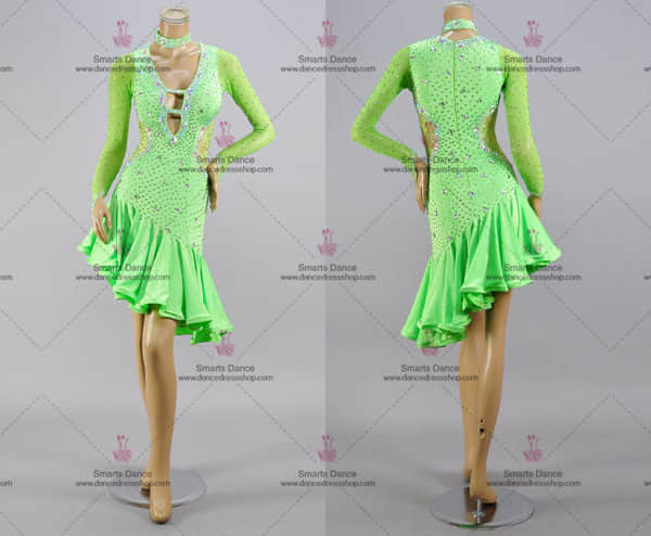 Latin Dresses,Latin Dancewear Green LD-SG1910,Latin Gowns,Latin Dance Costumes