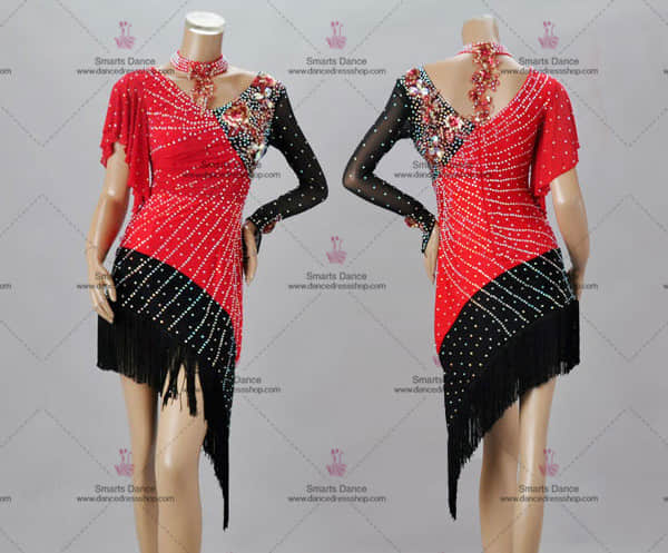 Tailor Made Latin Dress,Waltz Dance Dresses Red LD-SG1913,Latin Dresses For Sale,Latin Dance Costumes For Competition