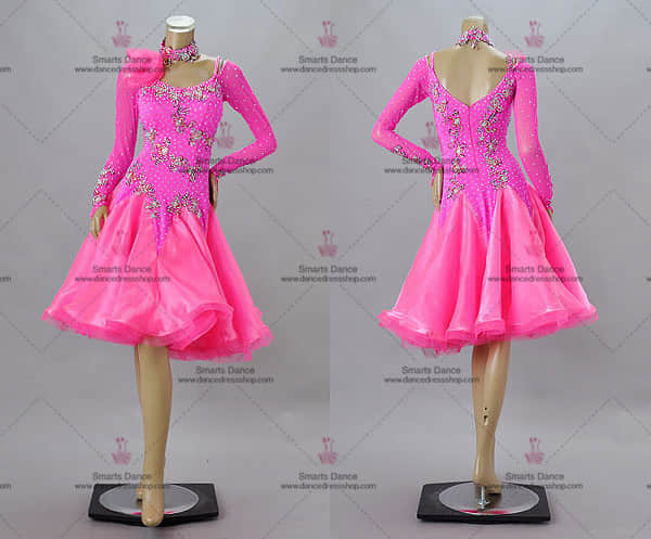 Latin Clothes,Latin Dance Costumes Pink LD-SG1914,Waltz Dance Dresses,Latin Dance Costumes For Competition