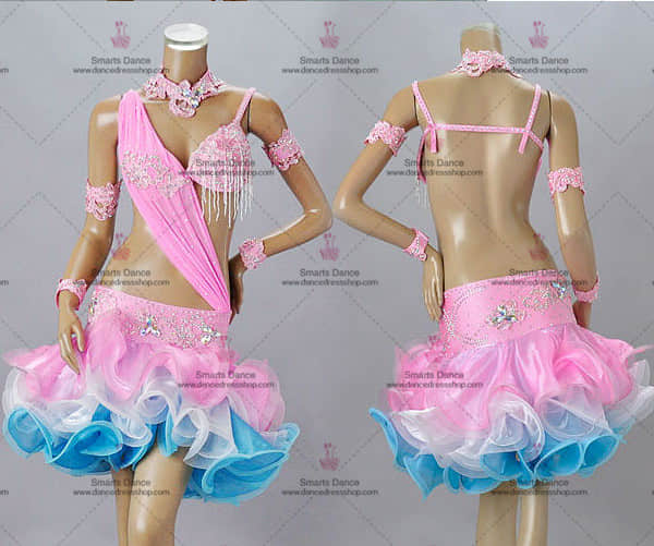 Waltz Dance Dresses,Latin Costumes Pink LD-SG1917,Latin Costume For Female,Latin Dance Costumes