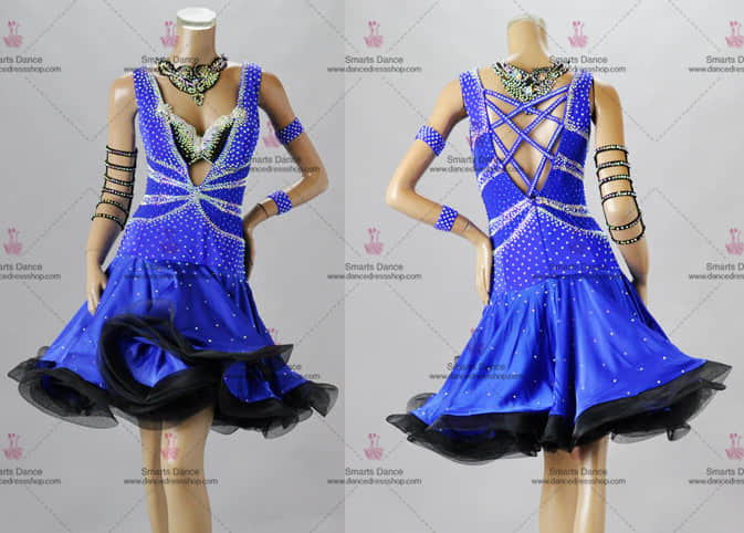 Waltz Dance Dresses,Latin Ballroom Dresses Blue LD-SG1919,Latin Clothes,Womens Latin Dress
