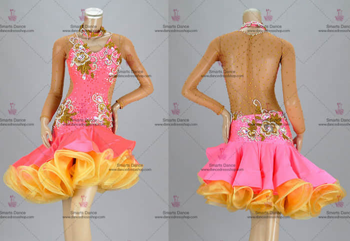 Latin Dance Costumes,Latin Dancewear Pink LD-SG1920,Latin Dance Dresses For Sale,Tailor Made Latin Dress