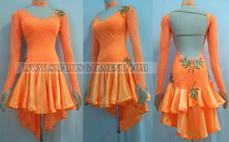 latin competition dance clothes for children,cheap latin dance outfits,latin competition dance gowns outlet