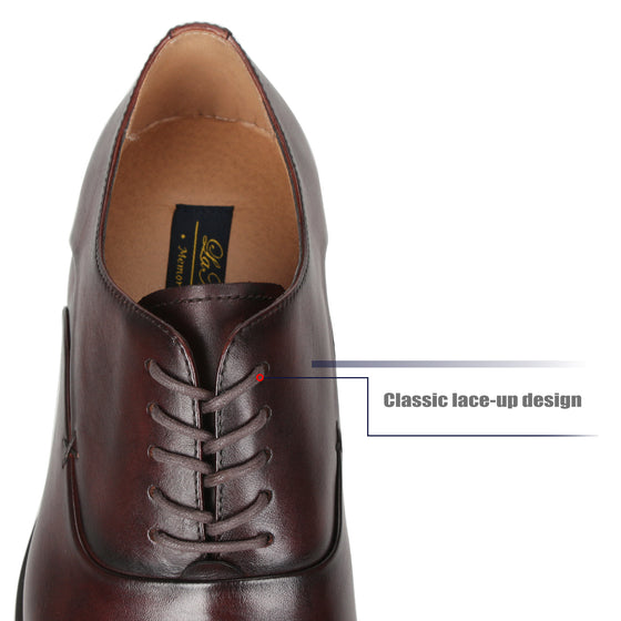 Men's Cap Toe Oxford Lace Up Shoes 