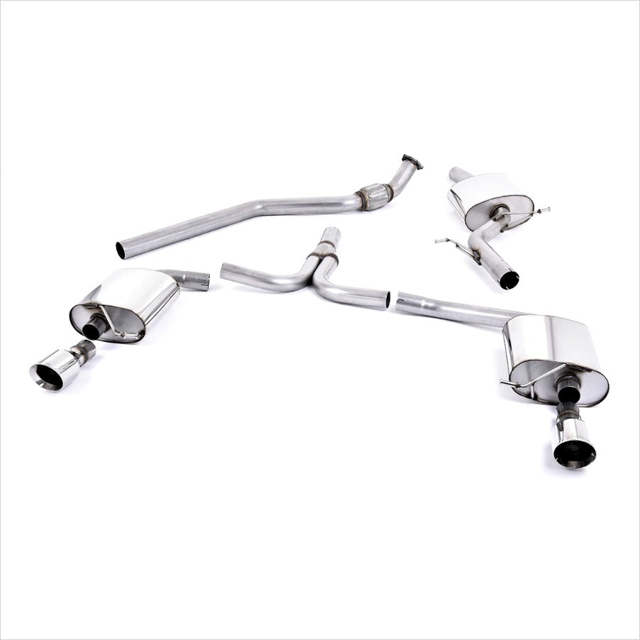Milltek Catback Resonated Dual Polished Tip Audi A4 (B8) Manual