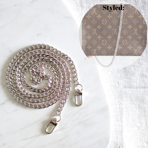 Chunky Flat Gold Chain Bag Strap - For Louis Vuitton, Chanel, Gucci –  Luxegarde