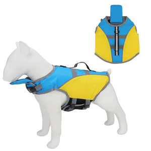 Reflective Dog Life Jacket - High Visibility Swimming Vest & Harness for Water Safety - iTrenDee