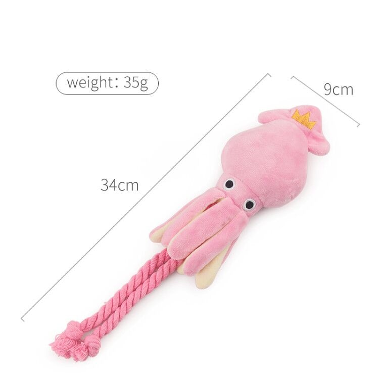 plush puppies octopus dog toy