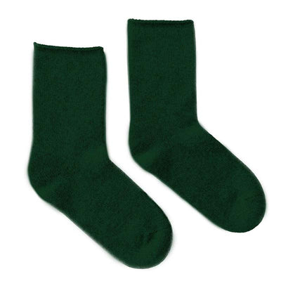 Emerald green cashmere socks ethically designed from 98% grade A Mongolian cashmere, 2% spandex