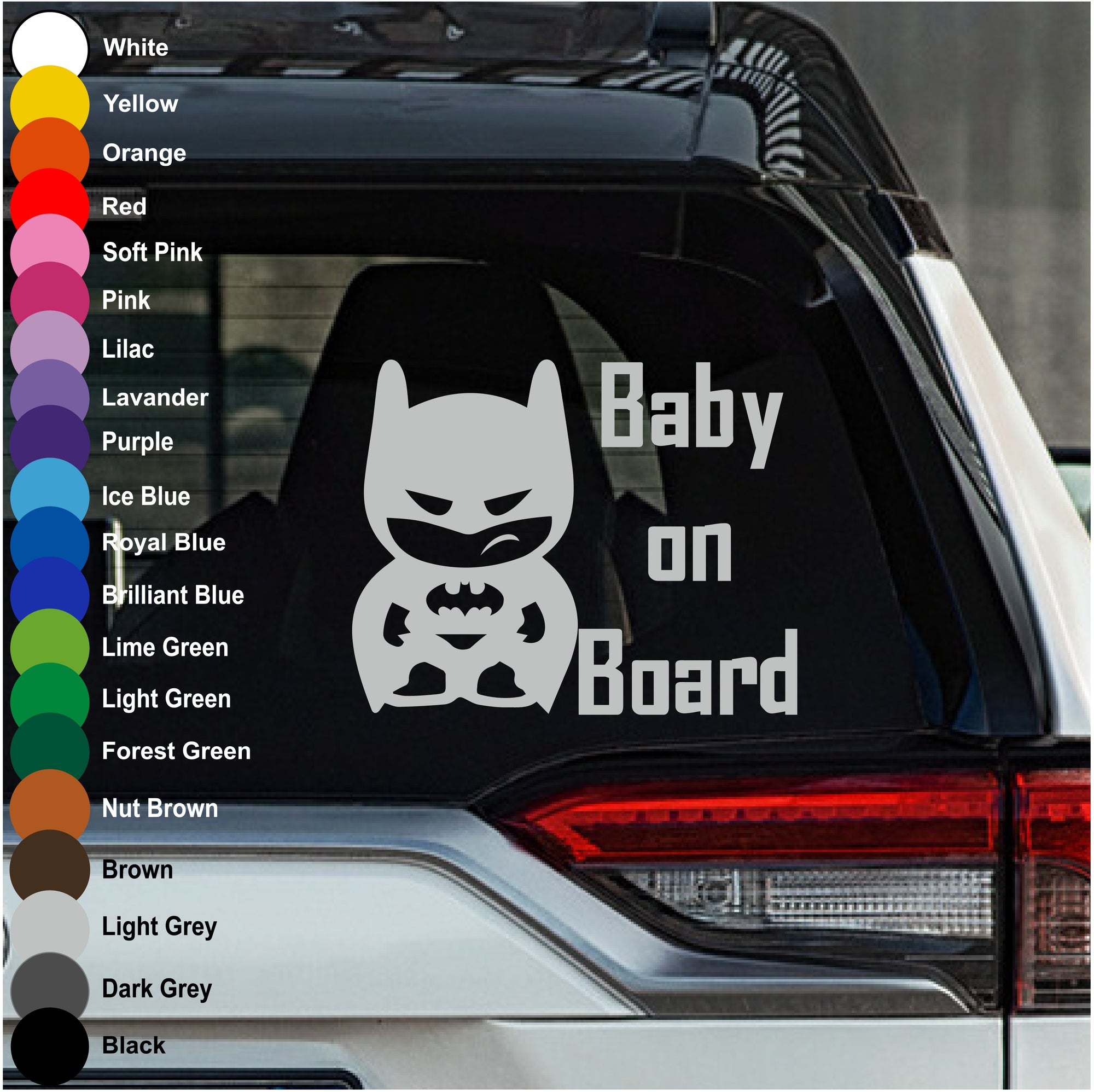 BAT BABY ON BOARD CAR DECAL - Crazy4Decals