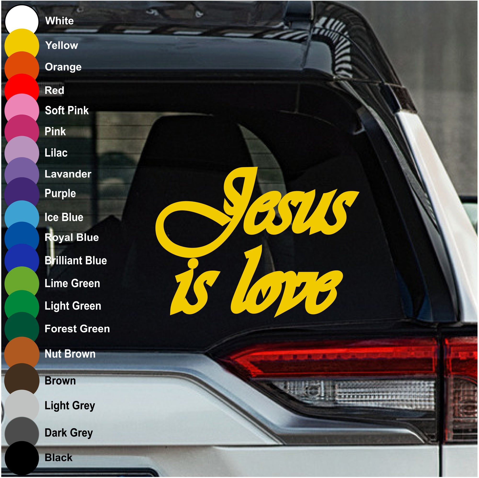 Jesus Is Love Car Decal Crazy4decals