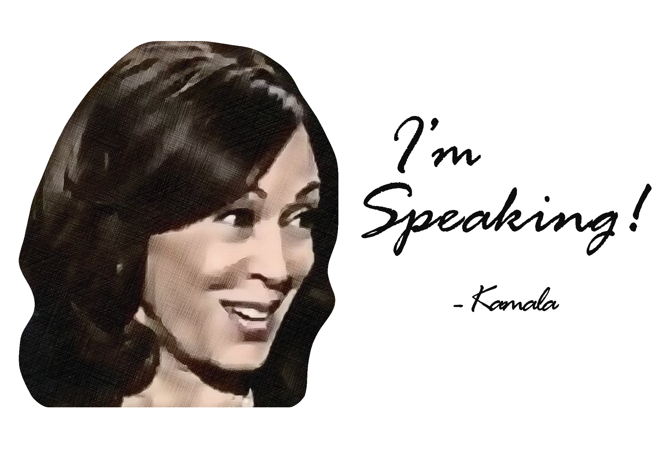 Long-sleeve Kamala: I'm Speaking! white shirt, men's and women's