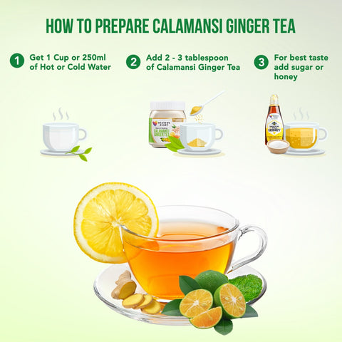 Natural Healing Calamansi Ginger Tea 175g (Less Sugar) Heaven's Heart