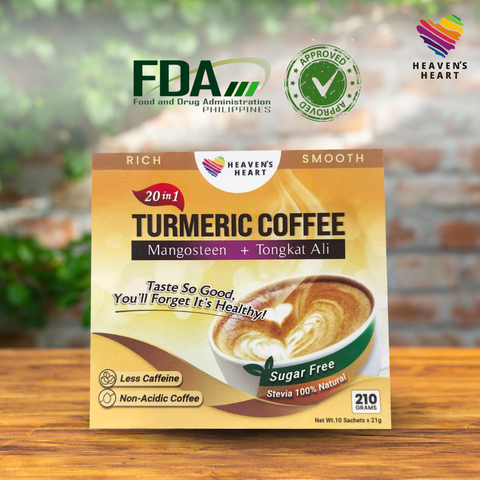 Sugar Free Non-Acidic 20in1 Turmeric Mangosteen Coffee Heaven's Heart